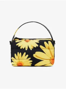 Yellow-Black Womens Flowered Handbag Desigual Lacroix Margaritas - Ladies
