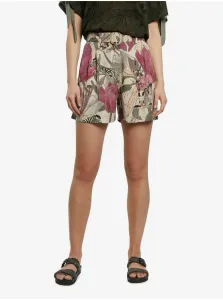 Desigual Khaki Pants Pantnican Tropical Pattern Shorts - Women