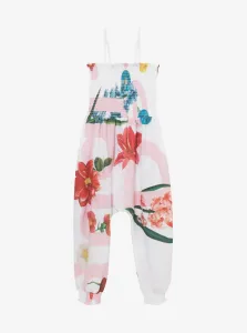 White girls' overall with colorful motif Desigual Pant Tomillo - Girls