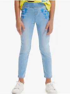 Svetlomodré dievčenské slim fit džínsy Desigual Verd #4551544