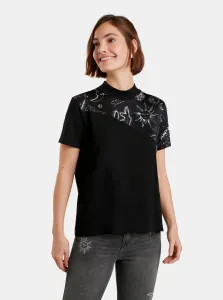 Black Desigual Grace Hopper Women's Patterned T-Shirt - Women #1050680