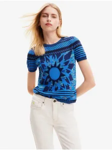 Desigual Dámske tričko Sun Blue Regular Fit 24SWTK745010 M