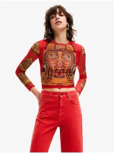 Red Desigual Groove Women's T-Shirt - Women #4626084