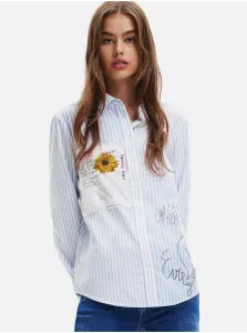 Bavlnená košeľa Desigual dámska, regular, s klasickým golierom #4411875