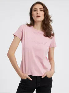 Light pink Desigual Maya Women's T-Shirt - Women #7399128