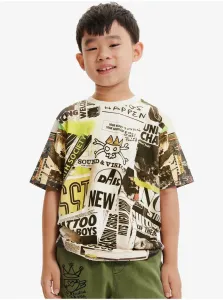 Cream Desigual Negro Printed Boys T-Shirt - Boys #5943225