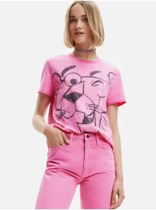 Desigual Dámske tričko Ts Pink Panther Regular Fit 23SWTK813056 S