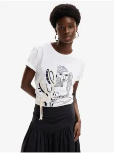 White women's T-shirt Desigual Tristan - Women #9086147