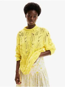 Women's yellow sweater with wool blend Desigual Milano - Women #9083785