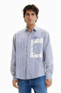 Bavlnená košeľa Desigual pánska, regular, s klasickým golierom #7653529