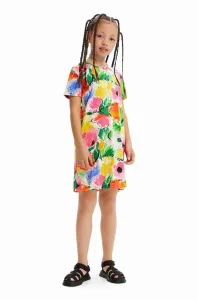 Dievčenské bavlnené šaty Desigual mini, áčkový strih #7525544