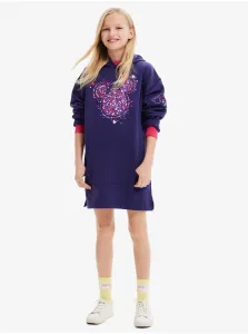 Dievčenské bavlnené šaty Desigual x Disney tmavomodrá farba, mini, oversize #7189485