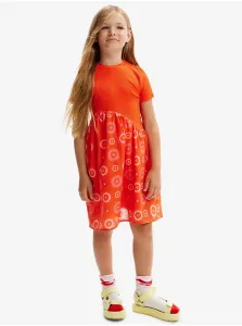 Orange dress for girls Desigual Andy - Girls #9015243