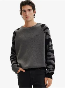 Dark gray men's sweater Desigual Arnaldo - Men