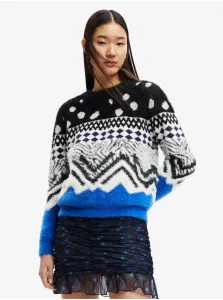 Black and White Women Patterned Sweater Desigual Colorado - Women #633064