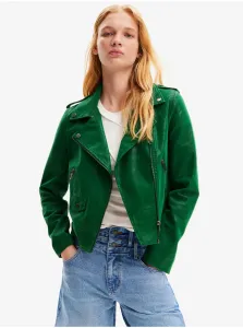 Women's green faux leather jacket Desigual Harry - Women #9085917