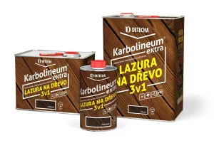 Karbolineum Extra 3v1 - olejová lazúra na drevo gaštan (karbolineum) 160 kg