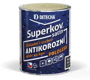 DETECHA Superkov satin - vysokoodolný antikorózny syntetický náter 0,8 kg ral 9003 - signálna biela