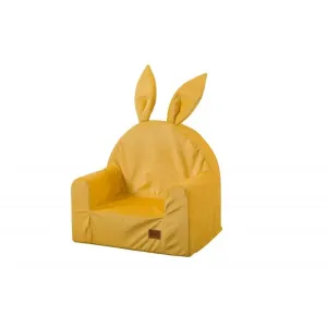 Detské kresielko so zajko uškami - žlté