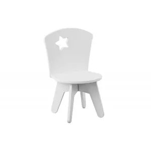 Detská biela stolička - hviezdička