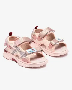 Svetloružové detské sandále Doniso - Topánky