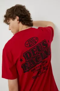 Bavlnené tričko Deus Ex Machina červená farba, s potlačou #285708