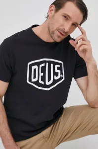 Bavlnené tričko Deus Ex Machina čierna farba, s potlačou #196015