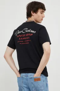 Bavlnené tričko Deus Ex Machina čierna farba, s potlačou #275622