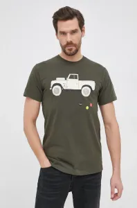Bavlnené tričko Deus Ex Machina zelená farba, s potlačou #194331