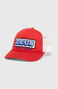 Šiltovka Deus Ex Machina červená farba, s nášivkou #8657519
