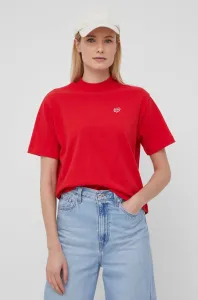 Bavlnené tričko Deus Ex Machina červená farba, #6530221