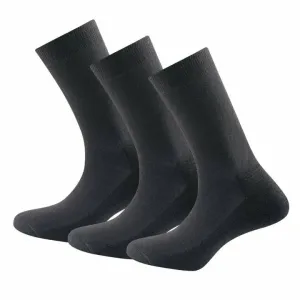 Devold DAILY MERINO MEDIUM SOCK 3PK Detské ponožky, čierna, veľkosť