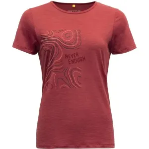 Devold HELLESYLT MERINO 130 TEE Dámske tričko, červená, veľkosť #6399769