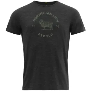 Devold UTLADALEN MERINO 130 Pánske tričko, čierna, veľkosť #9492503