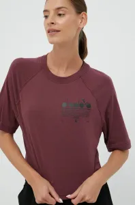 Bavlnené tričko Diadora fialová farba, #7978030
