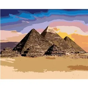 Diamondi – Diamantové maľovanie – EGYPT PYRAMÍDY, 40 × 50 cm, vypnuté plátno na rám