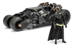 Autíčko Batman The Dark Knight Batmobile Jada kovové s otvárateľným kokpitom a figúrkou Batmana dĺžka 20,5 cm 1:24