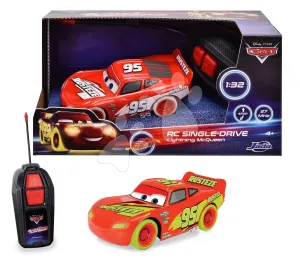 Autíčko na diaľkové ovládanie RC Cars Blesk McQueen Single Drive Glow Racers Jada dĺžka 14 cm 1:32 od 24 mes