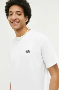 Bavlnené tričko Dickies biela farba, s nášivkou #8511817