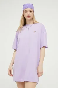 Bavlnené šaty Dickies fialová farba, mini, oversize #8919865