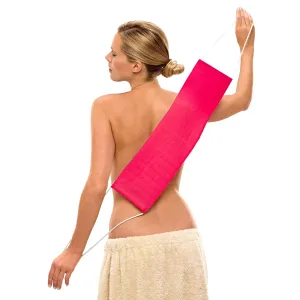 Die moderne Hausfrau Masážní a peelingový pás na záda, růžový