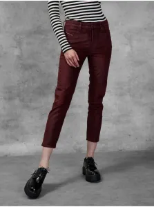 Burgundy Women's Shortened Slim Fit Jeans Diesel - Women