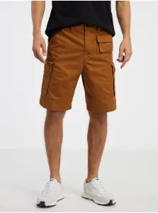 Men's Brown Shorts with Diesel Pockets - Men's
