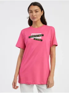 Ružové dámske tričko Diesel Daria #7469862