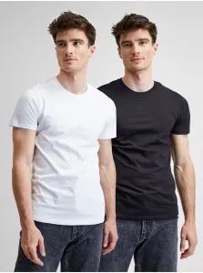 Sada dvoch pánskych basic tričiek v čiernej a bielej farbe Diesel #652616