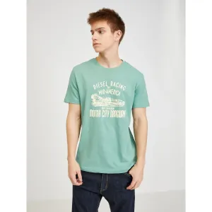 Green Men's T-Shirt Diesel - Men #5087757
