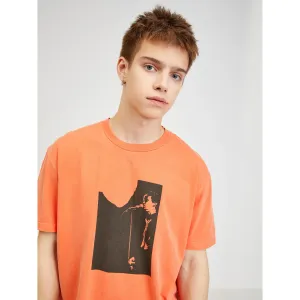 Orange Men's T-Shirt Diesel - Mens #5016510