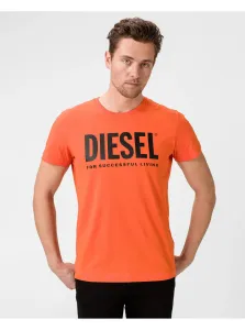 Tričká s krátkym rukávom pre mužov Diesel - oranžová