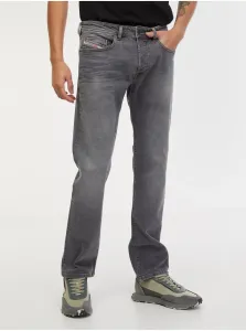 Grey Men's Straight Fit Diesel Buster Jeans - Men's #9478621