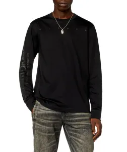 Tričko Diesel T-Must-Ls-Slits-N2 T-Shirt Čierna Xl